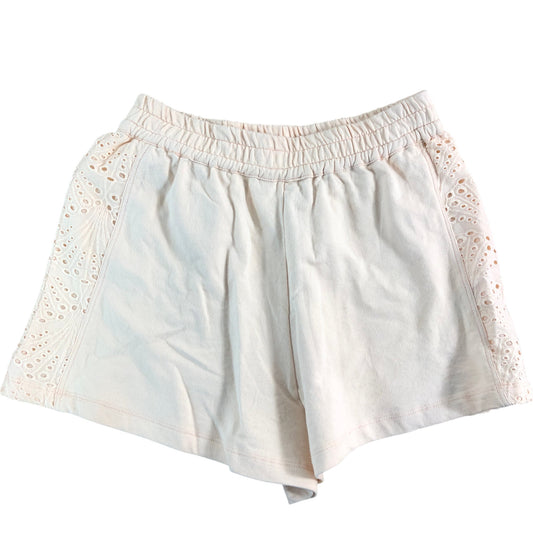 RIVER ISLAND Girls' Shorts Size 11 12 Years Peach Lace Detail Comfortable