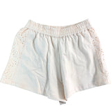 RIVER ISLAND Girls' Shorts Size 11 12 Years Peach Lace Detail Comfortable