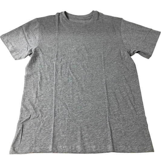 Men's Plain Grey Cotton Short Sleeve T-Shirt Size M