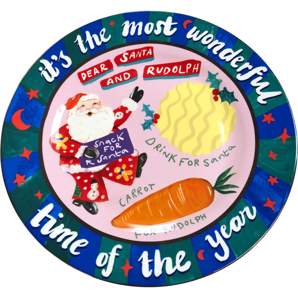 Fabulously Festive Santa’s Treats Plate by Eleanor Bowmer