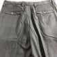 Slim Fit Trousers Waist Navy Blue Check Pattern