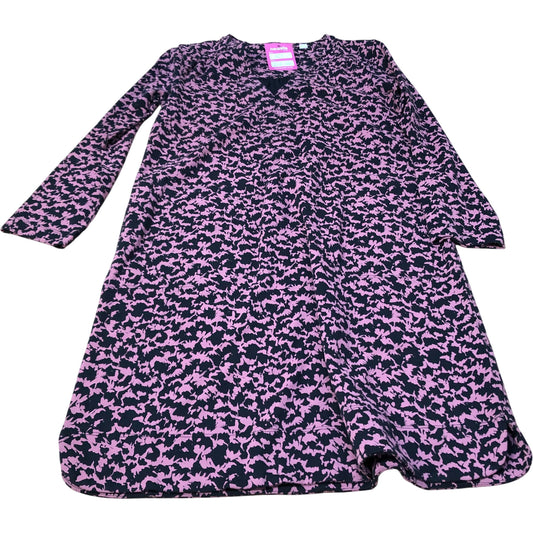 Long Sleeve Dress UK10 Women's Floral Print Cotton Comfortable