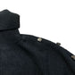Black Wool Blend Roll Neck Knit Poncho One Size
