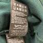 Ruffled Top Long Sleeve Green Cotton Blend Size L