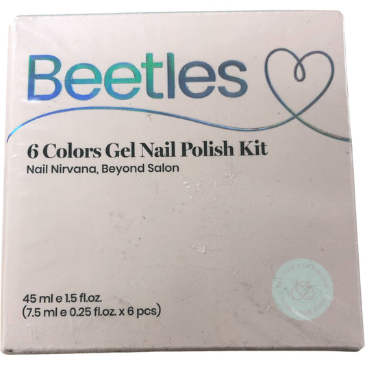 Beetles 6 Colours Gel Nail Polish Kit Pink Confetti 45ml Nail Art DIY Set
