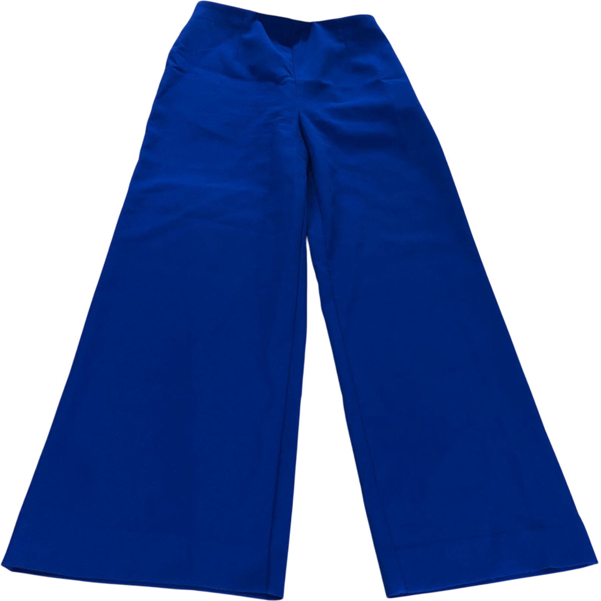 Women's UK10 Wide Leg Trousers Royal Blue High Waist