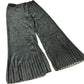 River Island Wide Leg Trousers Women's Shimmering Ribbed Polyester Pairs Gold