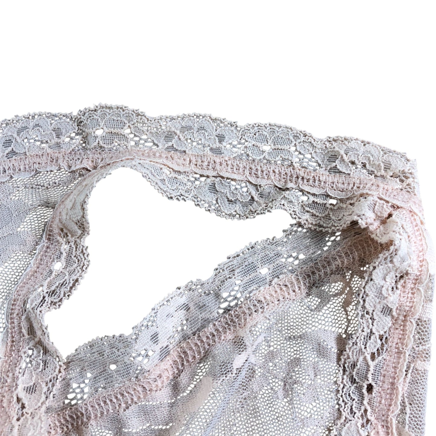 River Island Lace Knickers UK Size S Women's Blush Floral Lingerie Briefs
