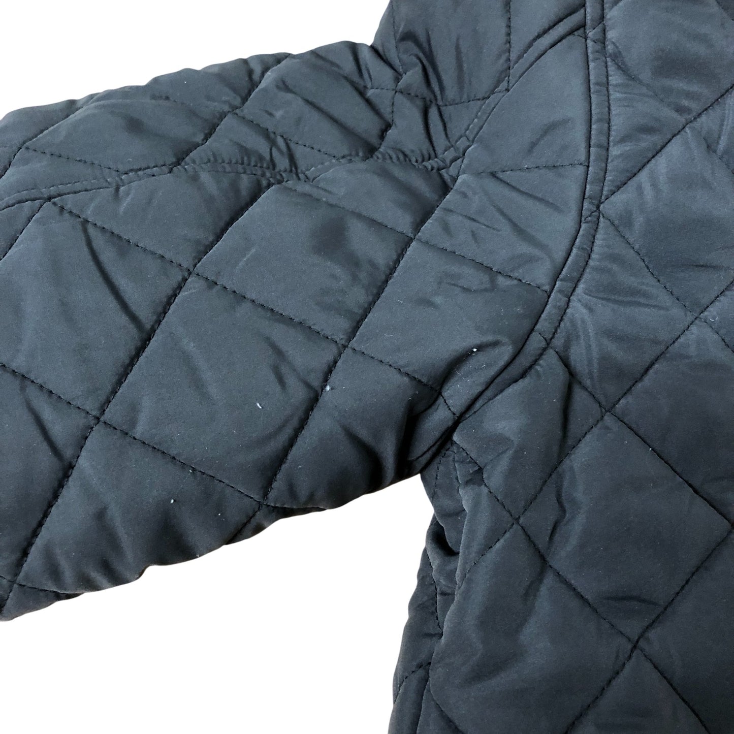 Premium Women's Puffer Jacket Size M Quilted Navy With Cord Collar
