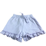 Zara Girls Lavender Ruffled Shorts Comfortable Cotton Blend 4 Years