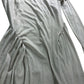 River Island Women's Long Sleeve Dress UK S Beige Rounded Neck Gathered Detail