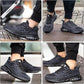 Steel Toe Cap Air Cushion Sneakers UK6 Men's Black Lightweight Athletic Shoes