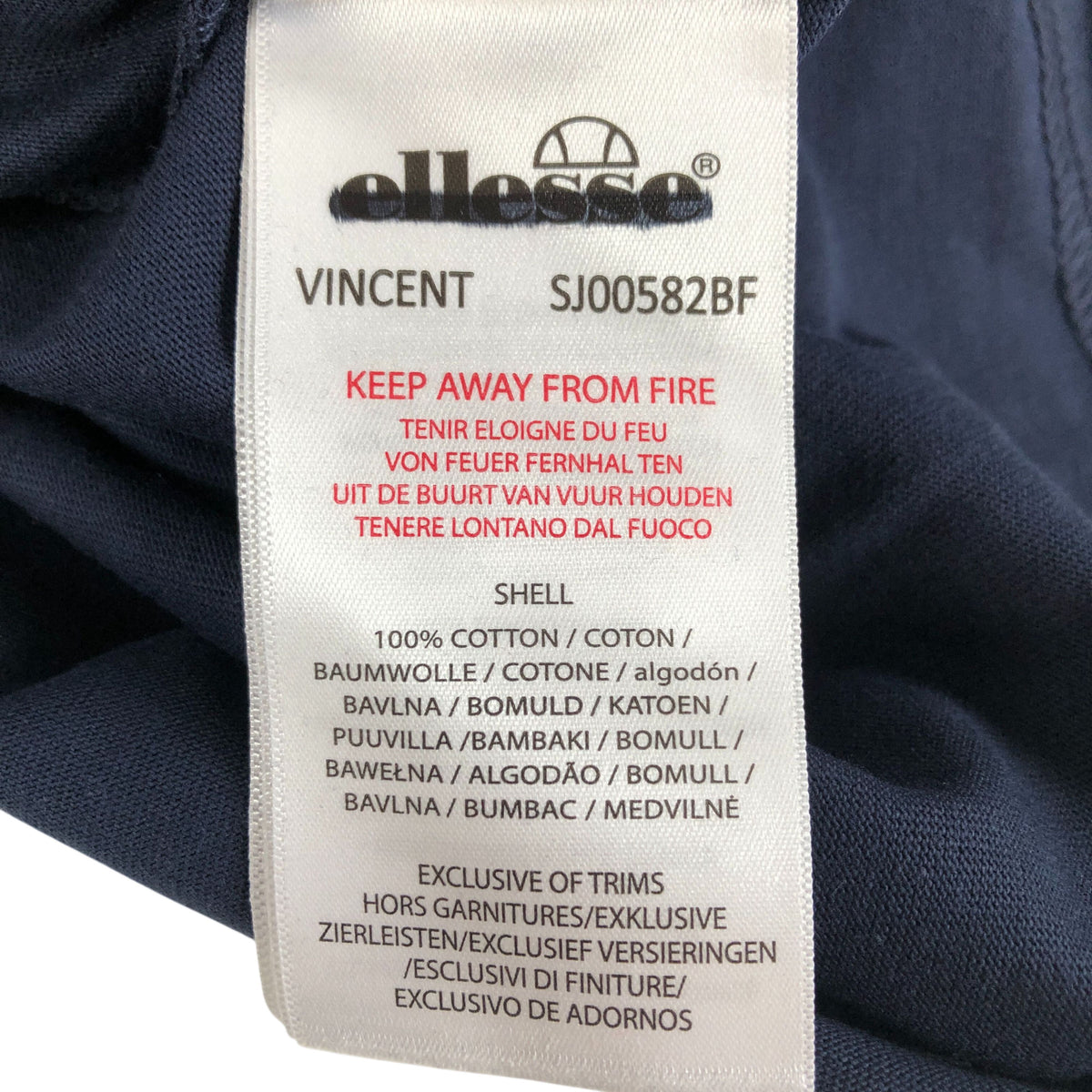 Ellesse Vincent T-Shirt Cotton Crew Neck Navy Casual Wear 8-9 Years