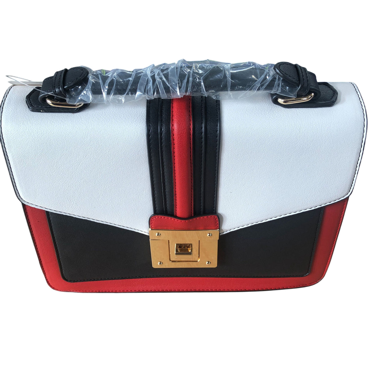 Scarleton Handbag With Scarf Detail Women's Stylish Colour Block Design