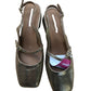 Gold Glitter Slingback Heels UK Size 6 Women's Formal Shoes