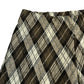 Flared Trousers Women Size Small Plaid Pattern Brown