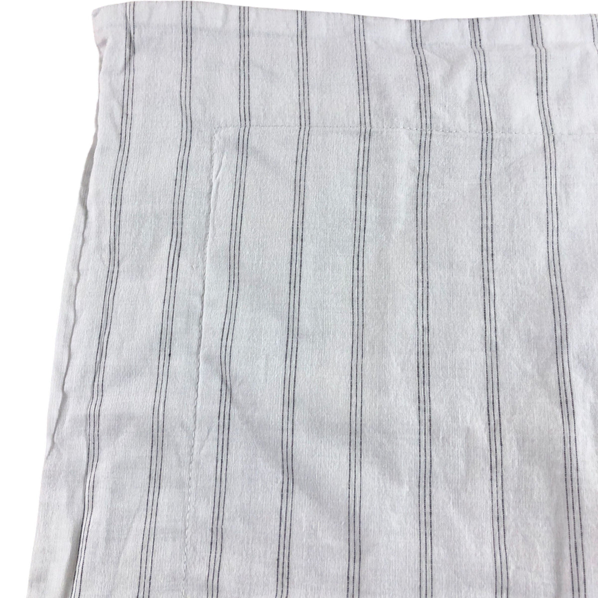 1 Piece Standard Pillowcase 50x75cm Cotton Hemp Striped White