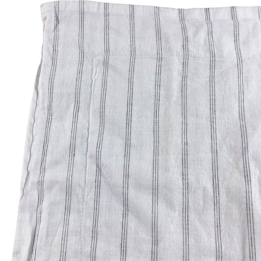 1 Piece Standard Pillowcase 50x75cm Cotton Hemp Striped White