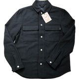 River Island Casual Shirt Men's Black Snap Button Pockets Stylish Design S