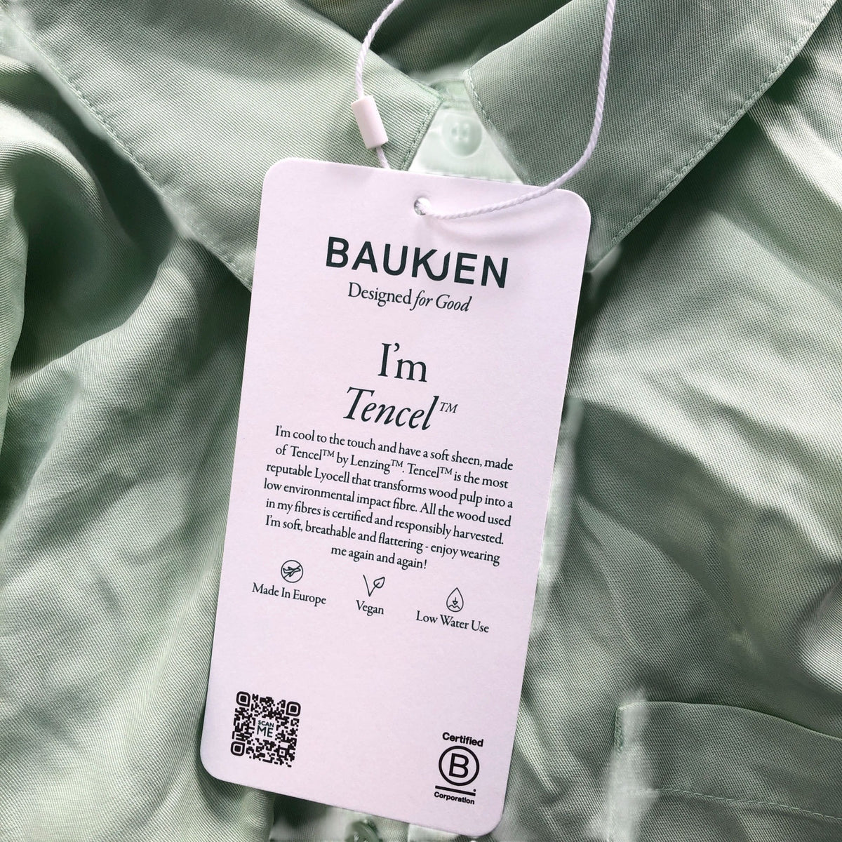 Baukjen Martyna Relaxed Shirt Pistachio Size 18