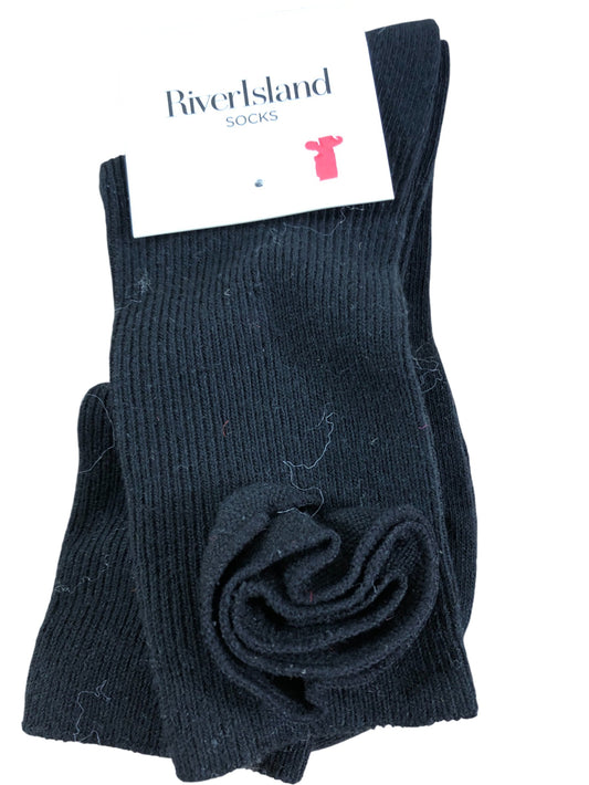 River Island Black Socks One Size Fashion Accessories Unisex New with Tags