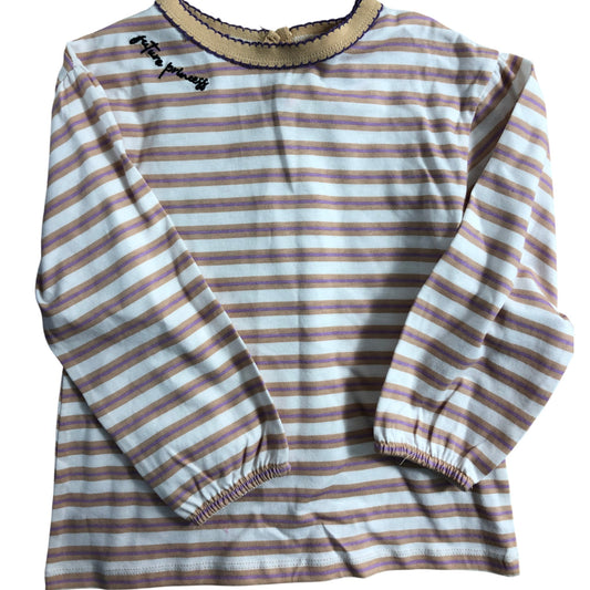River Island Future Princess T-Shirt UK4-5 Years Girls Striped Cotton Top