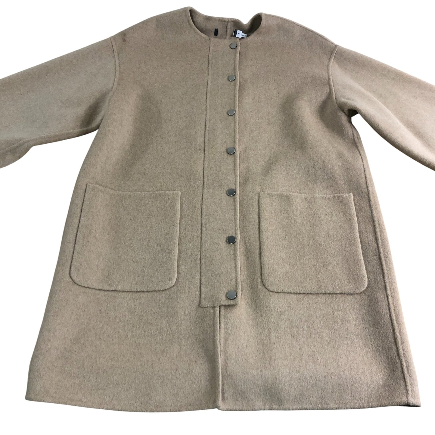 Branded Neutral Wool Blend Coat Size 12