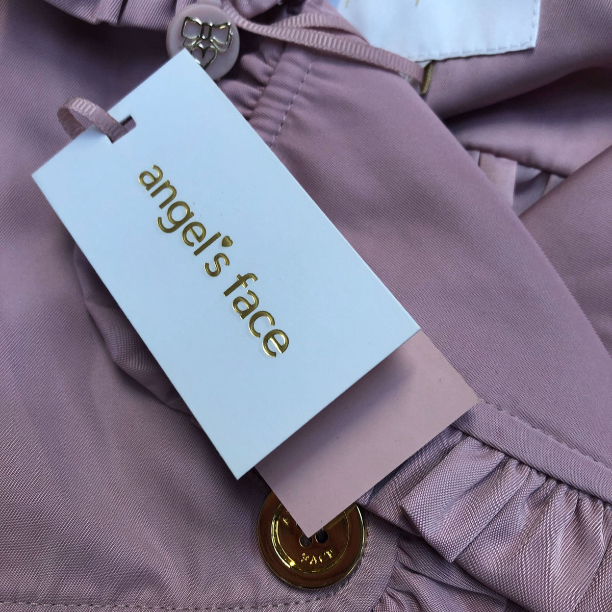 Angel's Face Perdey Trench Coat Kids Pink Ruffled 2-3 Years