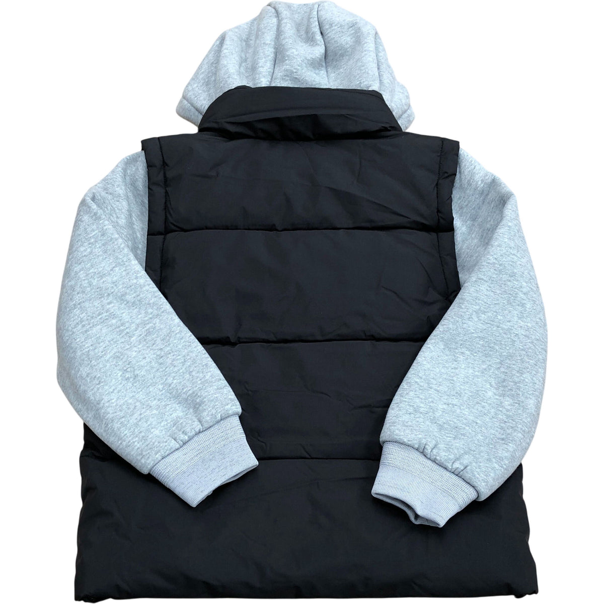 River Island Kids Puffer Hooded Gilet Jacket Black/Grey