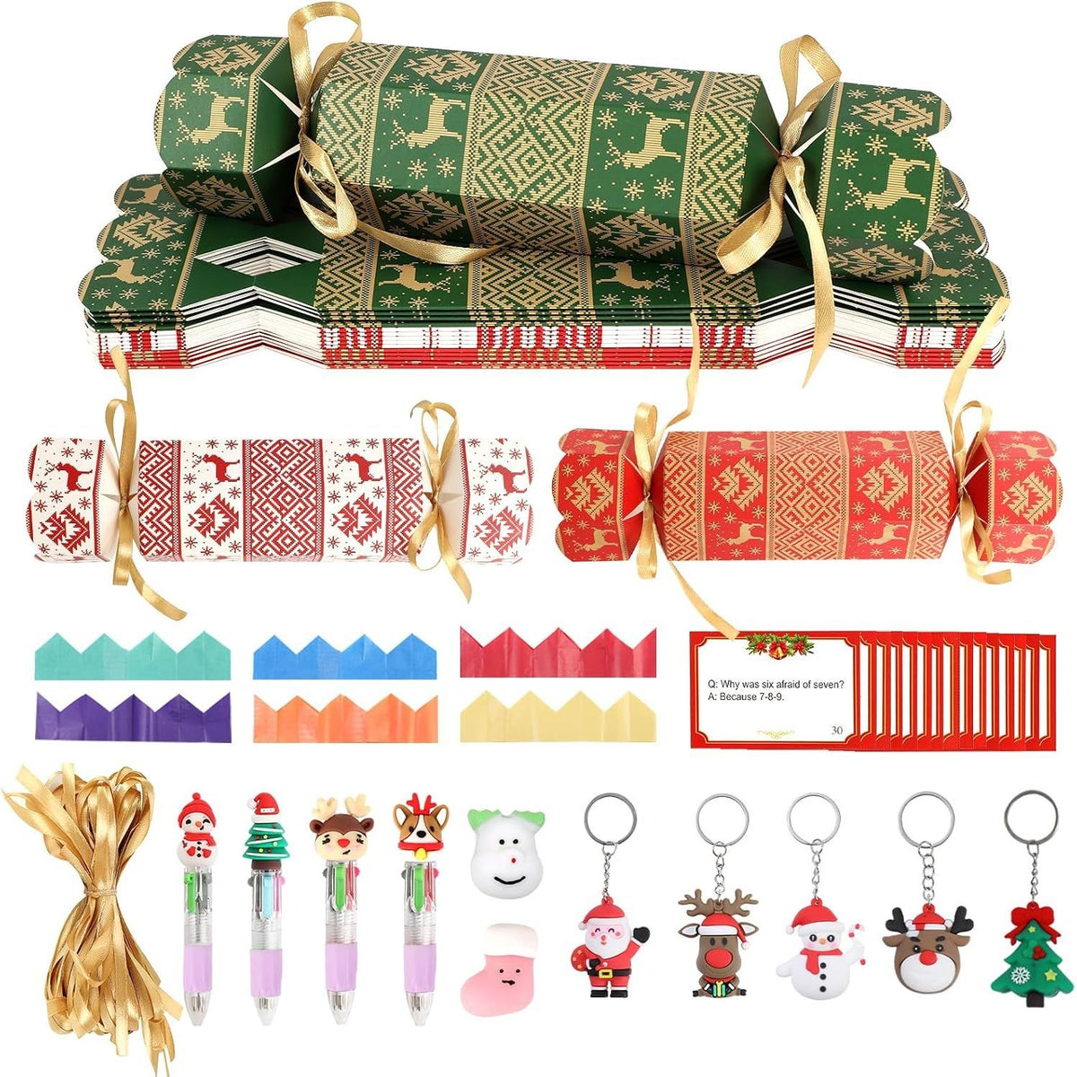 Make Your Own Christmas Crackers - With Gifts - Makes 14 Crackers