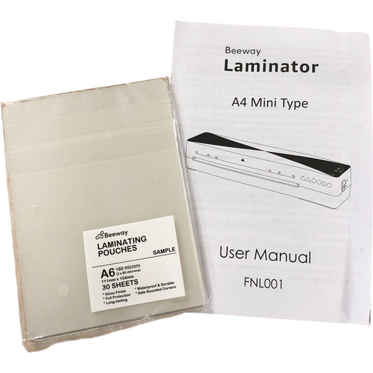 Beeway A4 Laminator FNL001 Home School Office 300W 320mm Min Laminating Speed