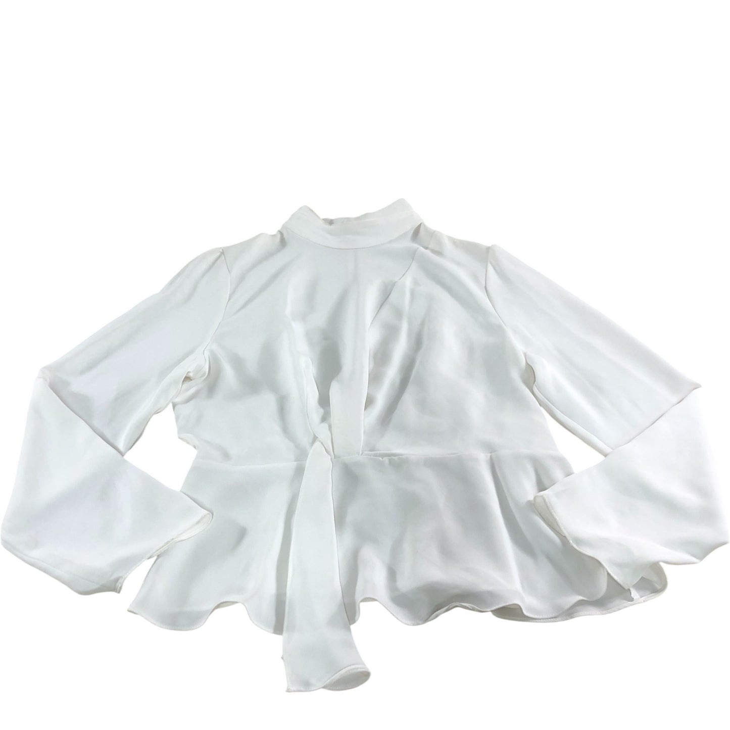 River Island UK14 Women's White Long Sleeve Blouse