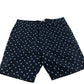 Fluid Men's Casual Shorts 100% Cotton Blue Leaf Pattern Medium
