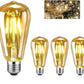 LED Filament Light Bulbs 3 Pack E27 Base 40W Clear Glass Vintage Style White