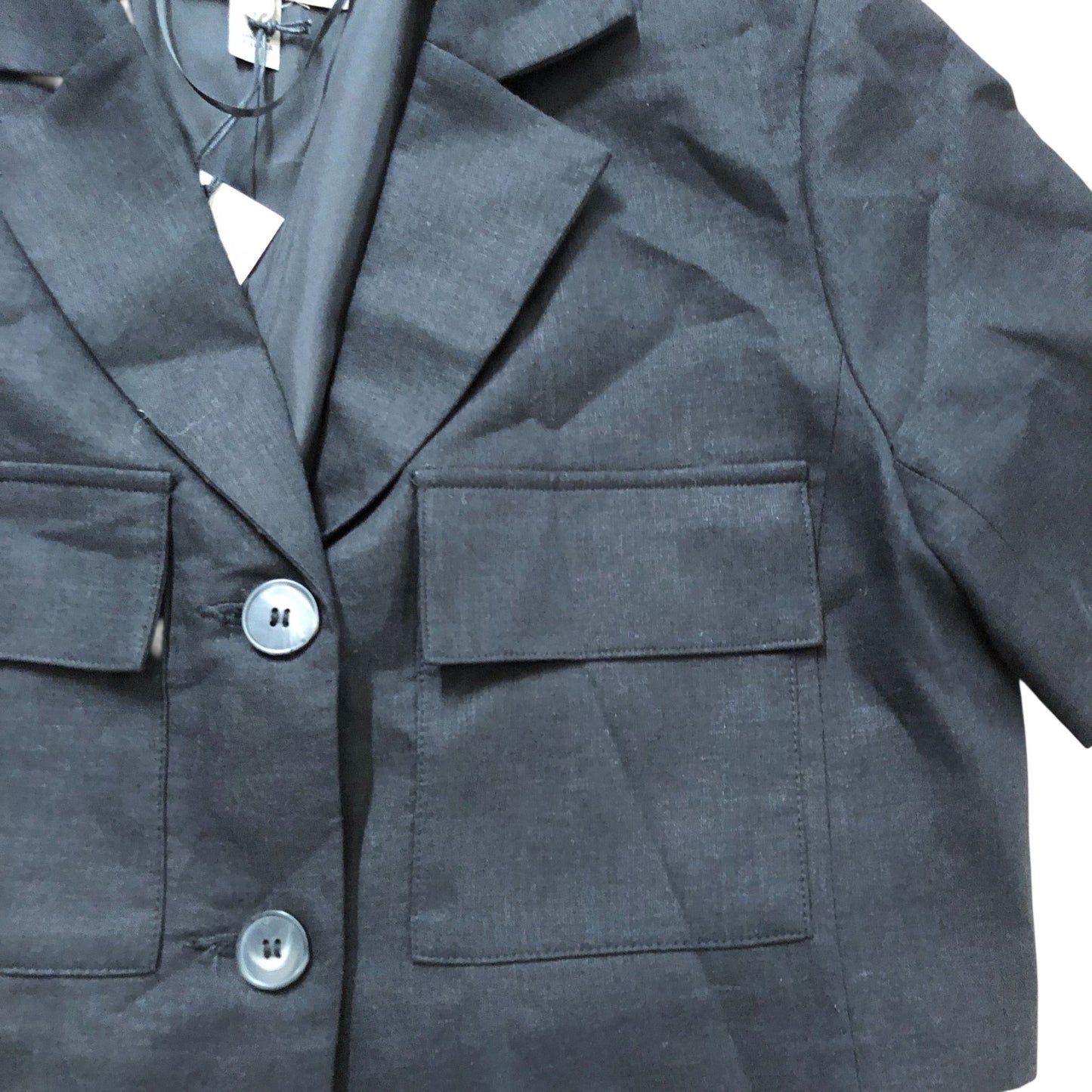 River Island Somewhere To Go Women's Cropped Jacket Black Size 6
