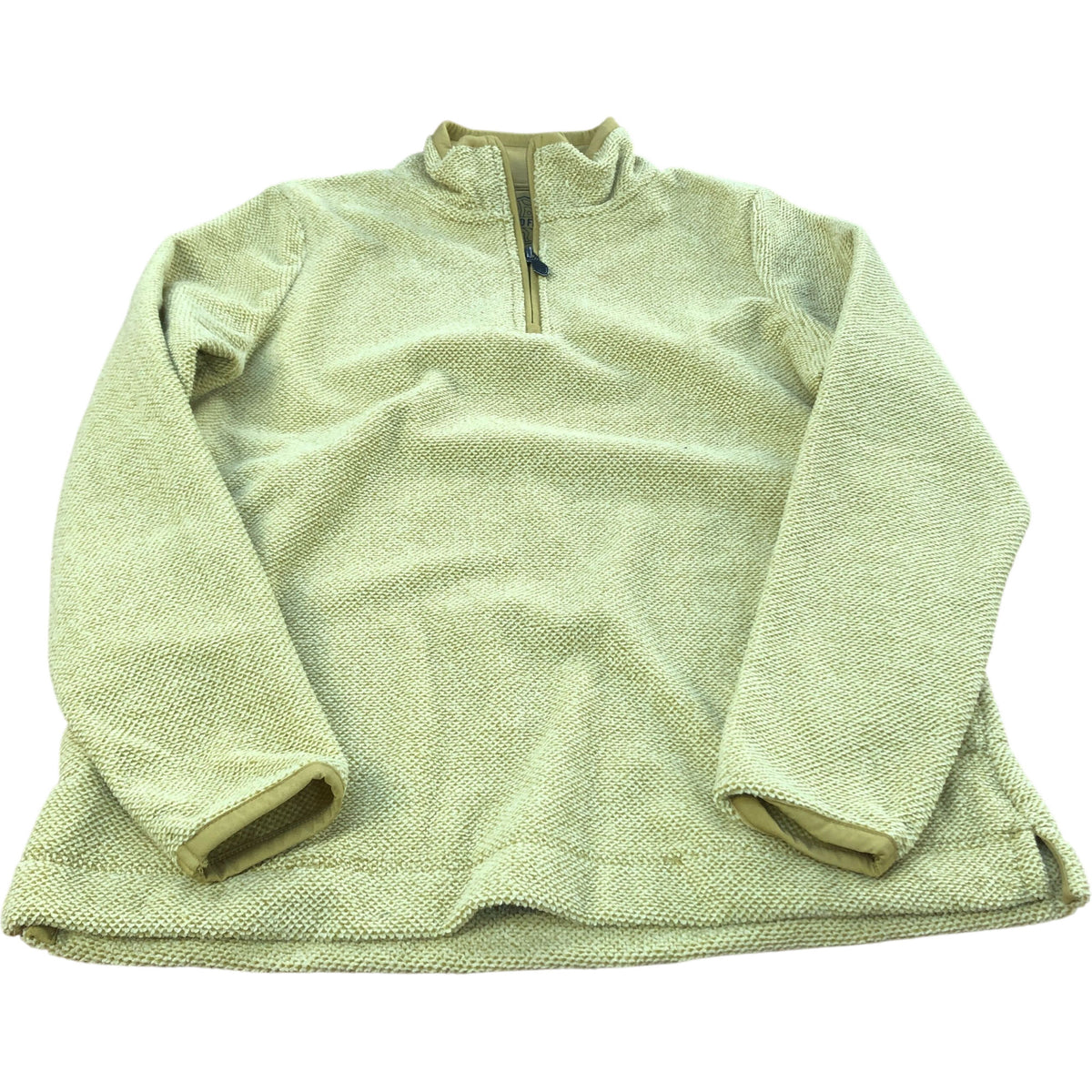 Weird Fish 1/4 Zip Top Size 12 Women's Yellow Textured Jacket