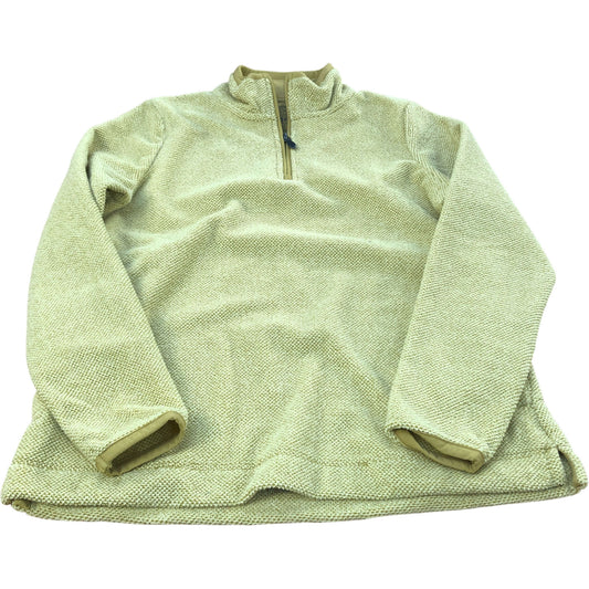 Weird Fish 1/4 Zip Top Size 12 Women's Yellow Textured Jacket