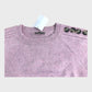 RIVER ISLAND Pink Knit Jumper Women's Button Detail Crew Neck