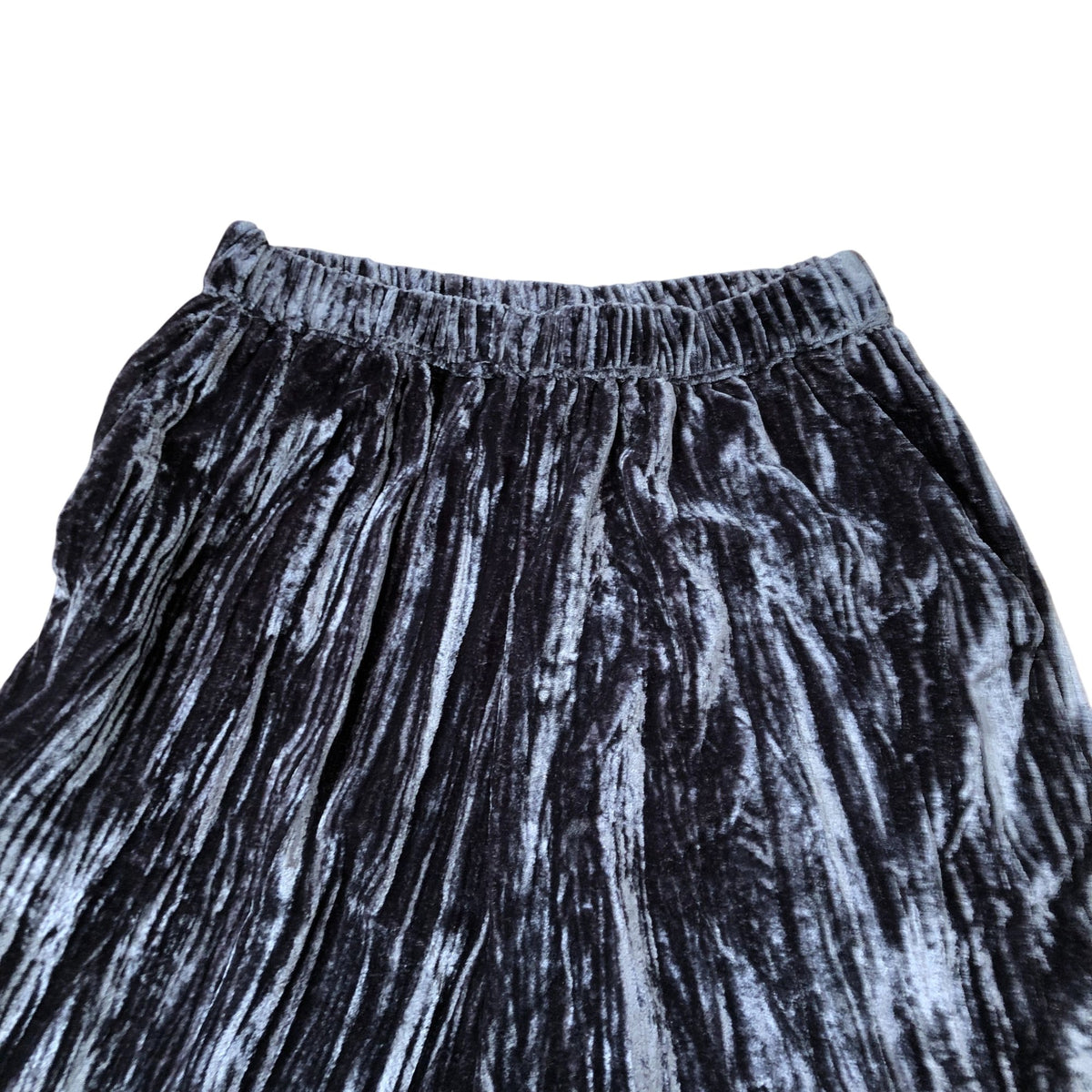 River Island Velvet Trousers Women's Wide Leg Style Grey Size 10