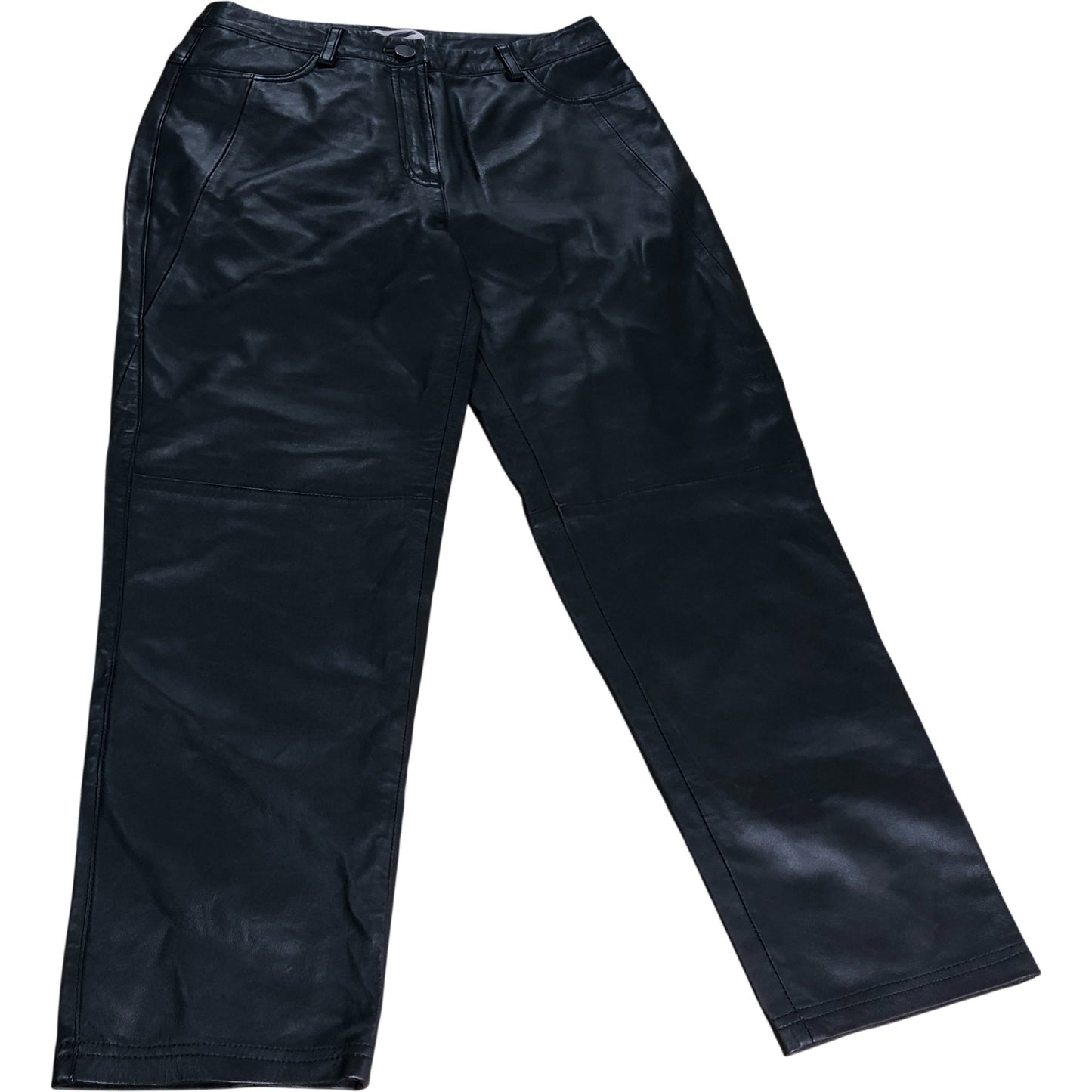 Urban Code Women's Black Leather Trousers Size 12