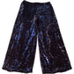 Dark Red Sequin Trousers Wide Leg Size 16 Regular