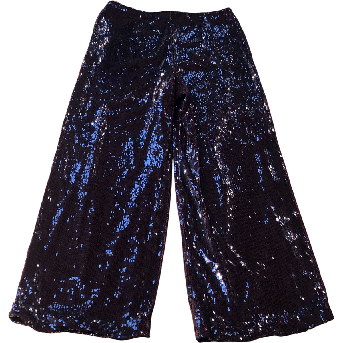 Dark Red Sequin Trousers Wide Leg Size 16 Regular