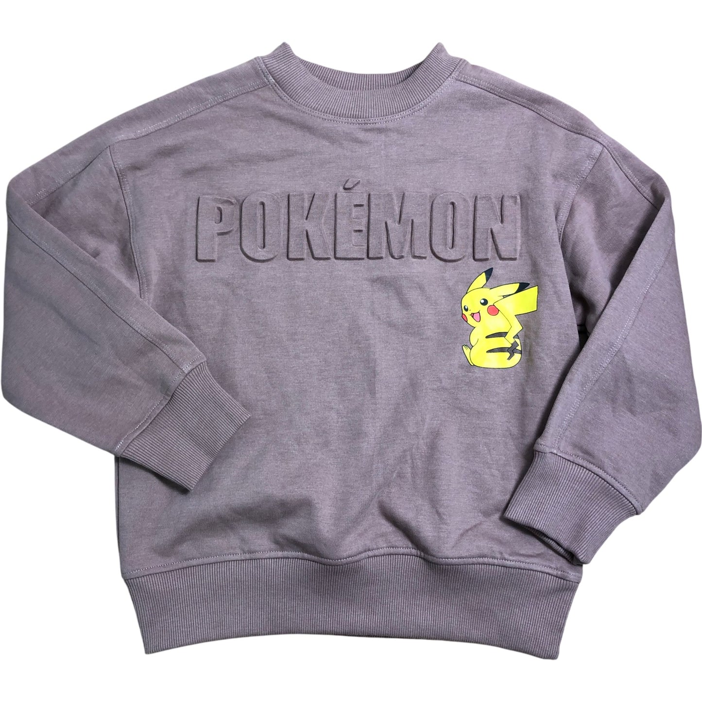 Angel & Rocket Pokémon Sweatshirt Kids 5-6 Years Taupe Graphic Pullover Pikachu