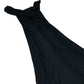 Maxi Dress Women's Black Cross Detail Partywear UK4
