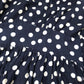 Baukjen Polka Dot Midi Dress UK12 Women's Viscose Navy White Casual Style