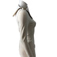 Karen Millen Cream Porté Evetage Neck Dress UK6 Women's Long Sleeve Zip Detail
