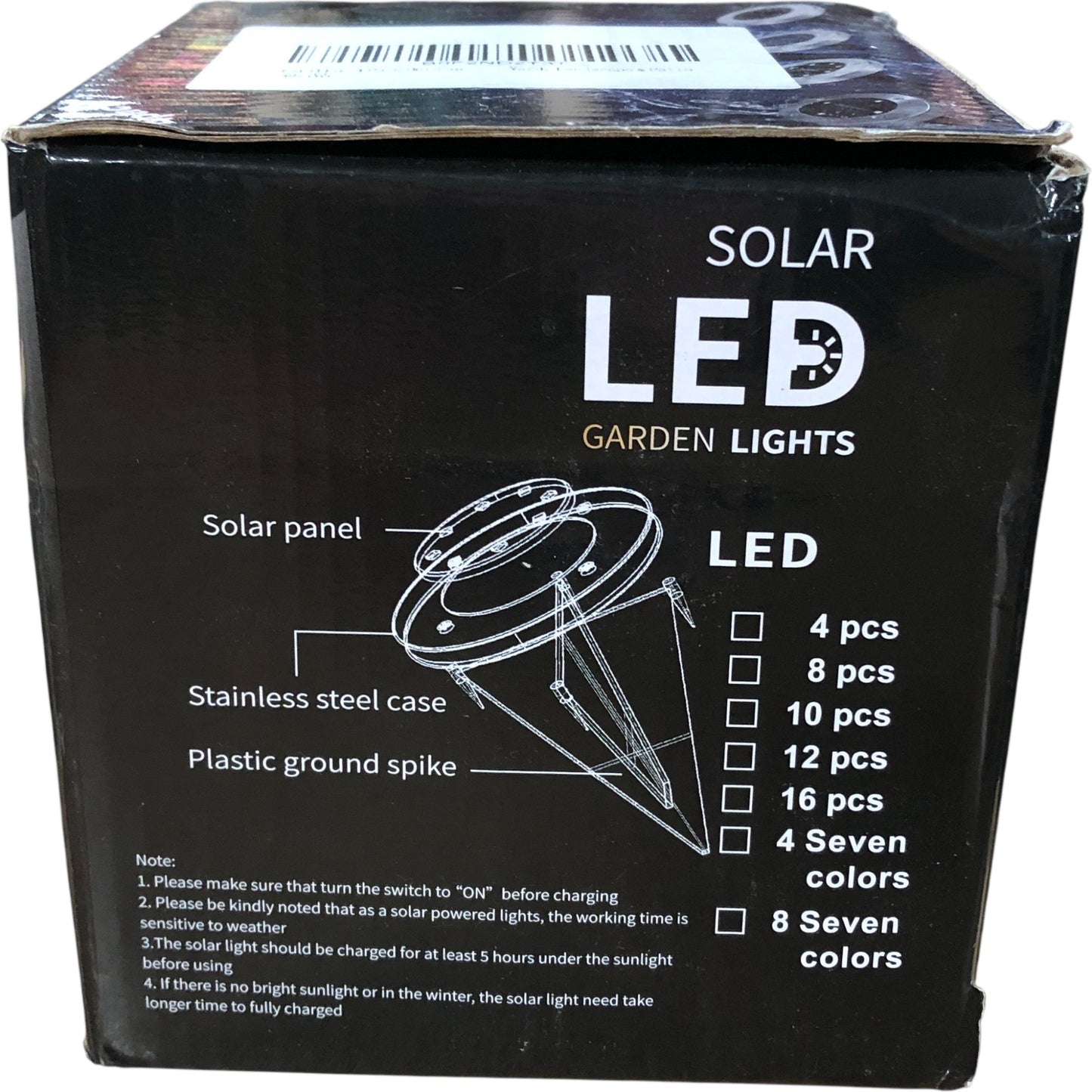 Solar LED Garden Lights SL-600 4 Pack Landscape Pathway Lighting Outdoor