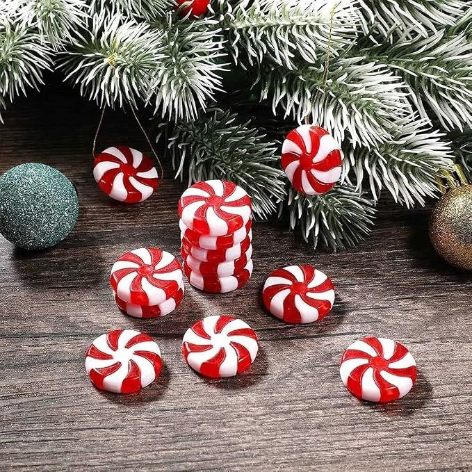 Holiday Peppermint Candy Decorations 50 Pieces