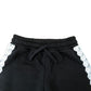 River Island Girls Black Trousers 7-8 Years Lace Detail Athletic Style