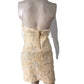 River Island Women's Cream Floral Fitted Dress Size M Elegant Party Dress